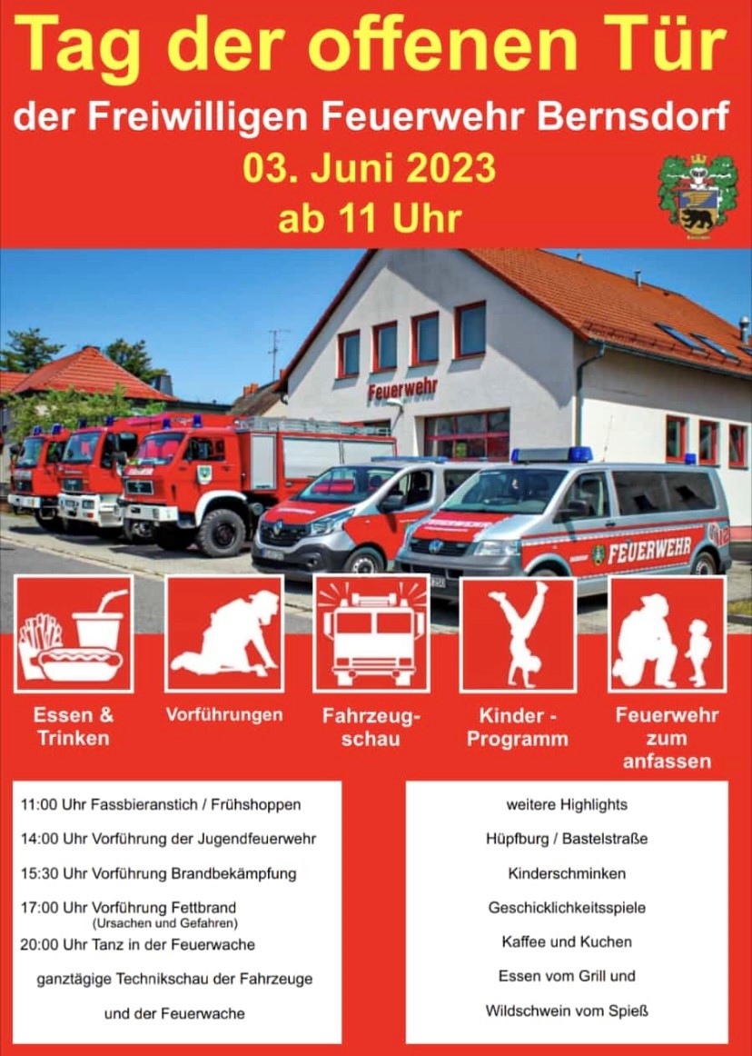Tag der offenen Tür Freiwillige Feuerwehr Bernsdorf