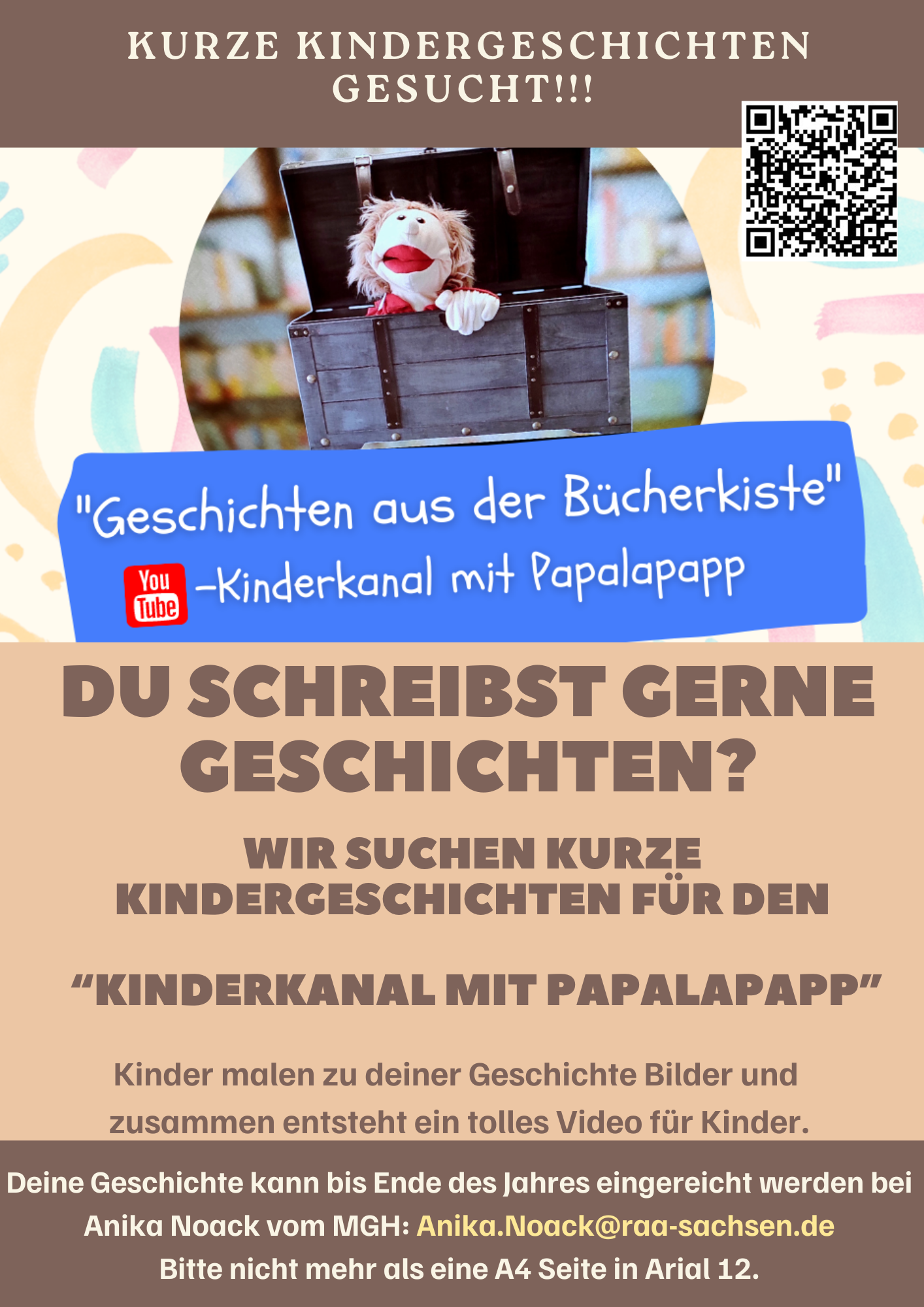 Kurze Kindergeschichten gesucht MGH Bernsdorf!